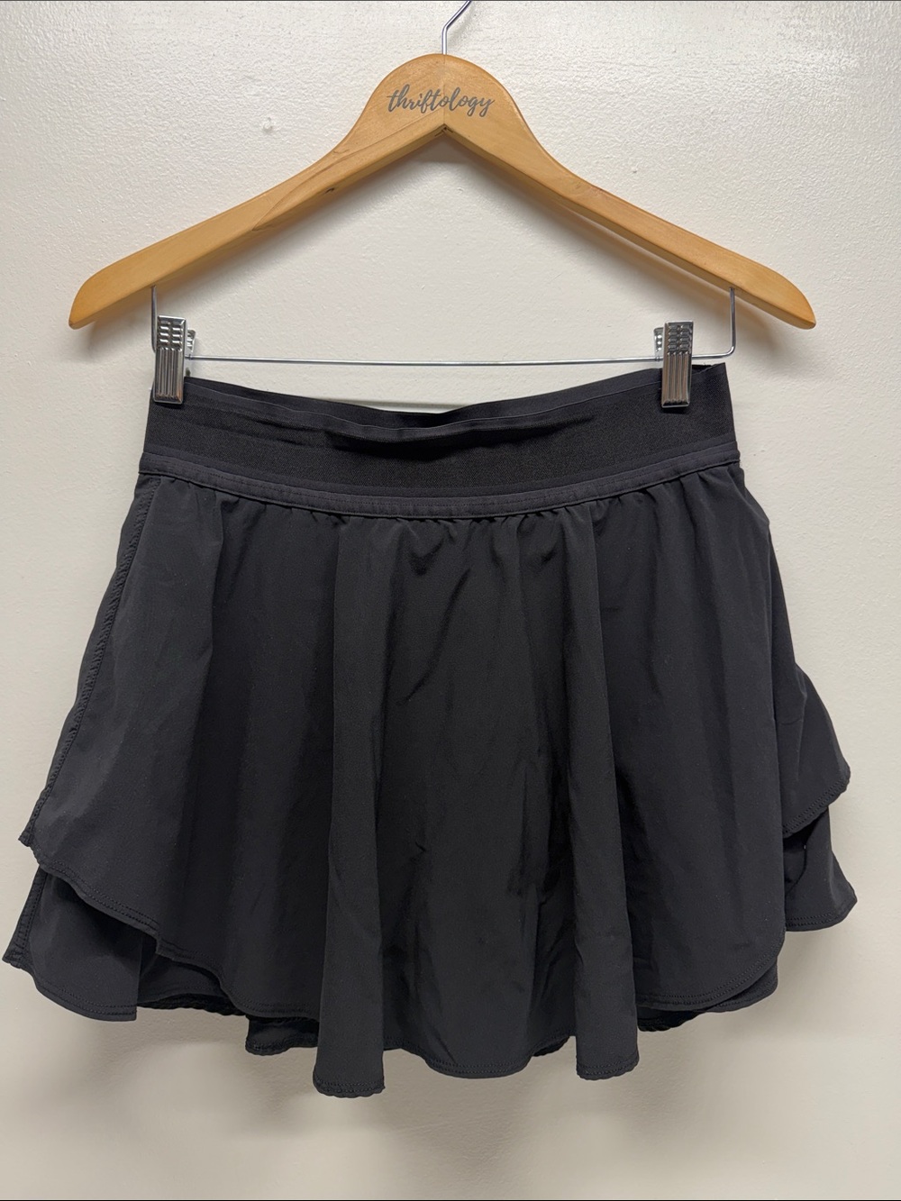 Lululemon Court Rival Skirt Lined Shorts High Rise Athletic Stretch Black Size 8